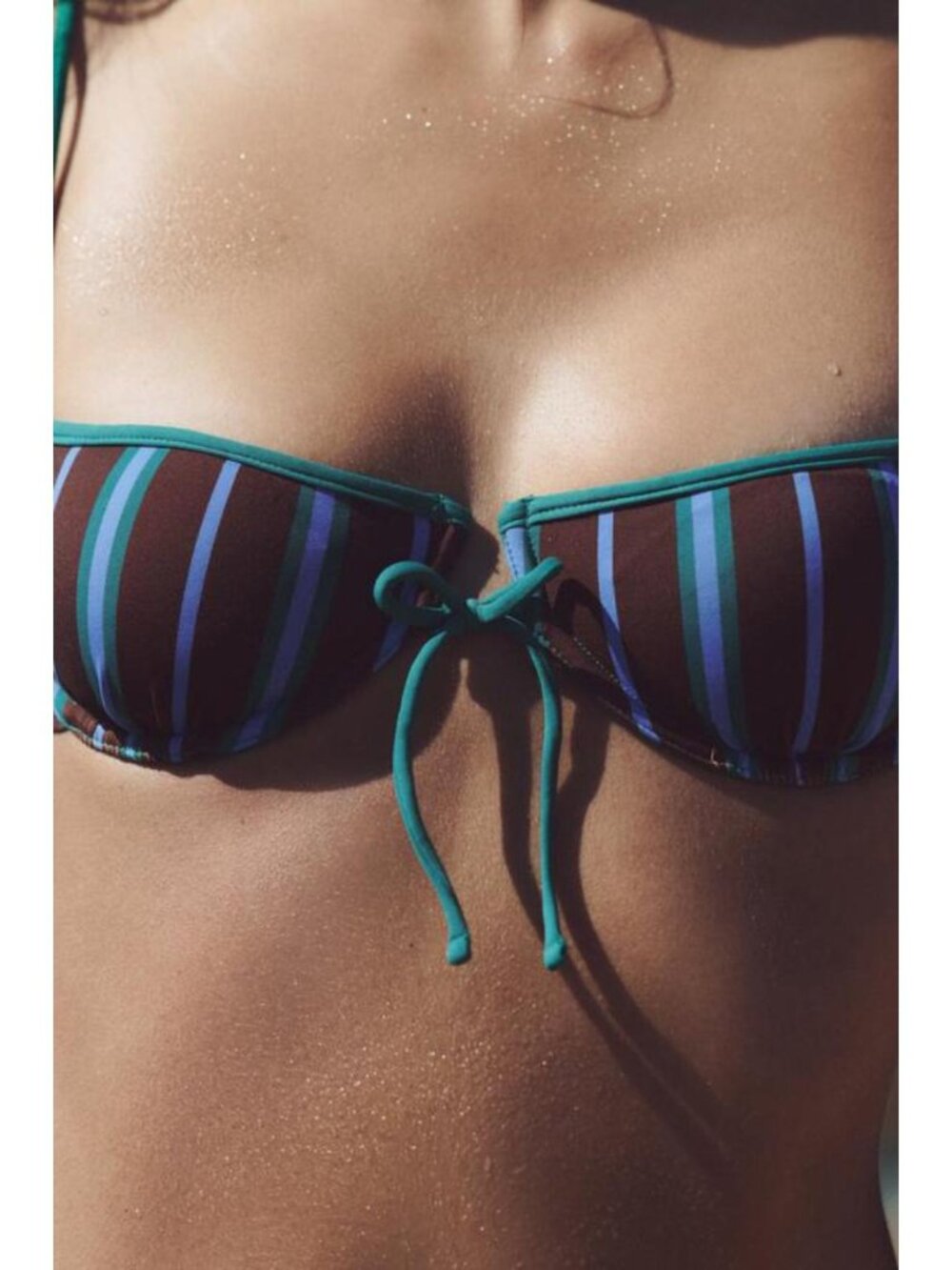 ZARA STRIPED UNDERWIRE BIKINI TOP - Picture 7 of 8